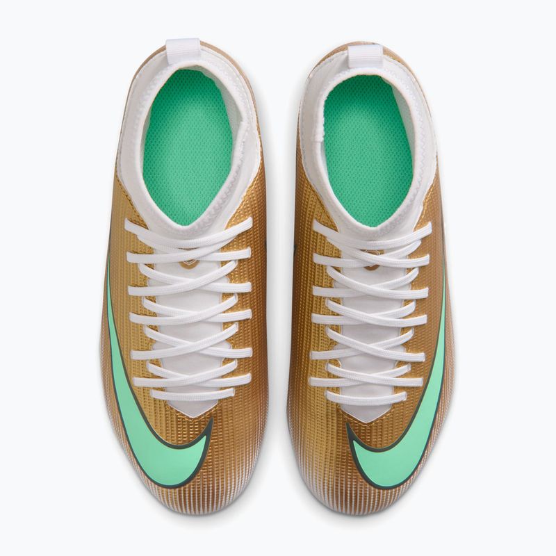 Detské kopačky Nike Jr. Mercurial Superfly 11 Club "Kylian Mbappé" metallic gold/green glow 4