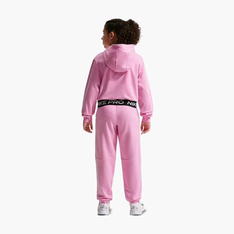 Detská mikina Nike Pro Fleece pink rise/pink rise/black/white 2