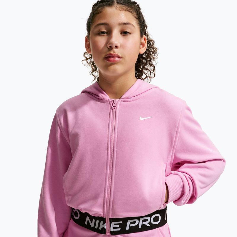 Detská mikina Nike Pro Fleece pink rise/pink rise/black/white 3