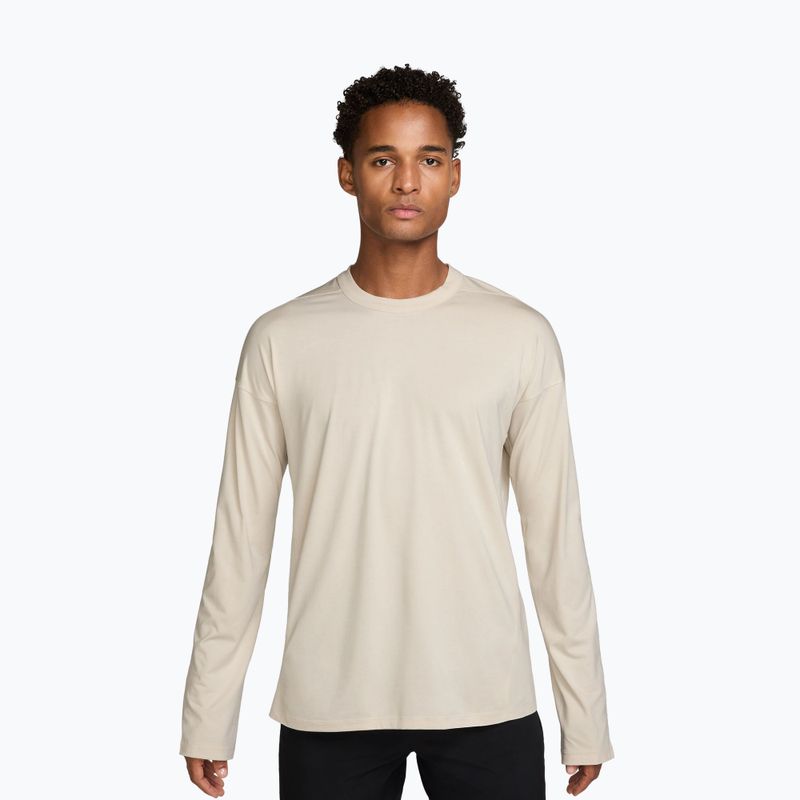 Pánske tričko longsleeve Nike 24.7 ImpossiblySoft Light light orewood brown/sail/light iron ore