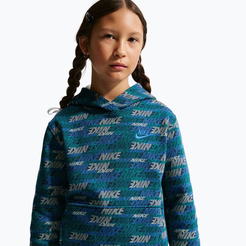 Detská mikina Nike Sportswear Club Fleece bright spruce/midnight navy/game royal 5