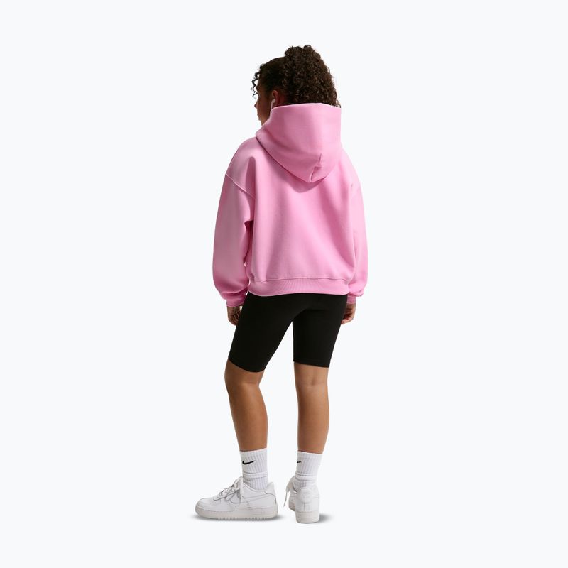 Detská mikina Nike Sportswear Studio Fleece pink rise/white 3