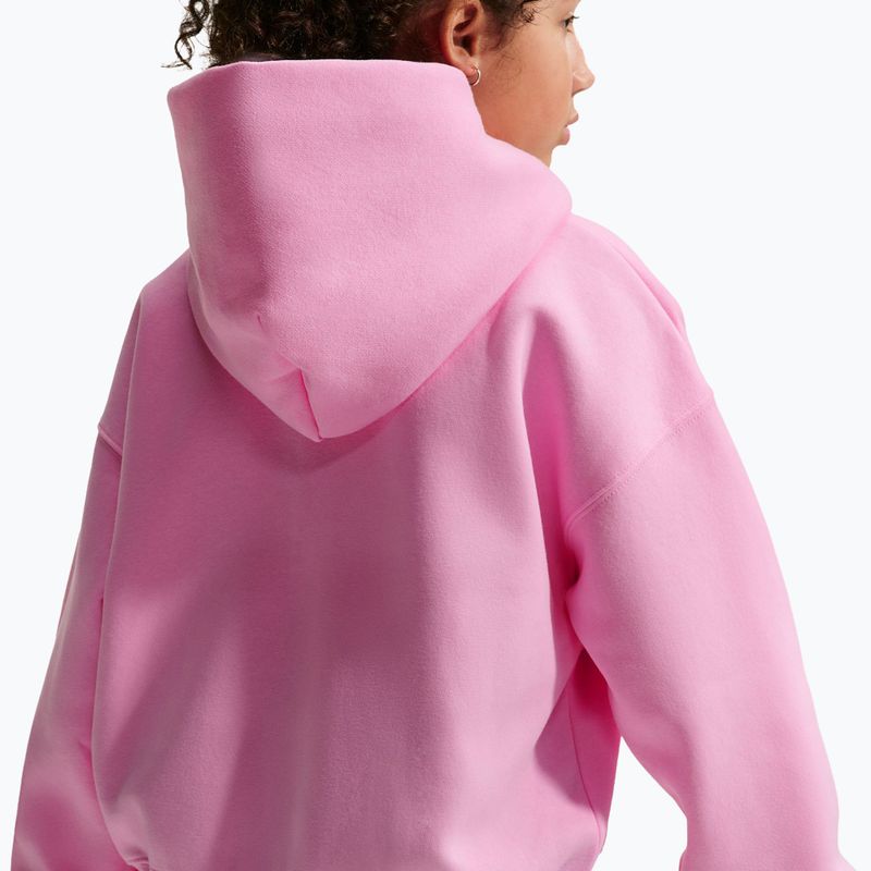 Detská mikina Nike Sportswear Studio Fleece pink rise/white 7