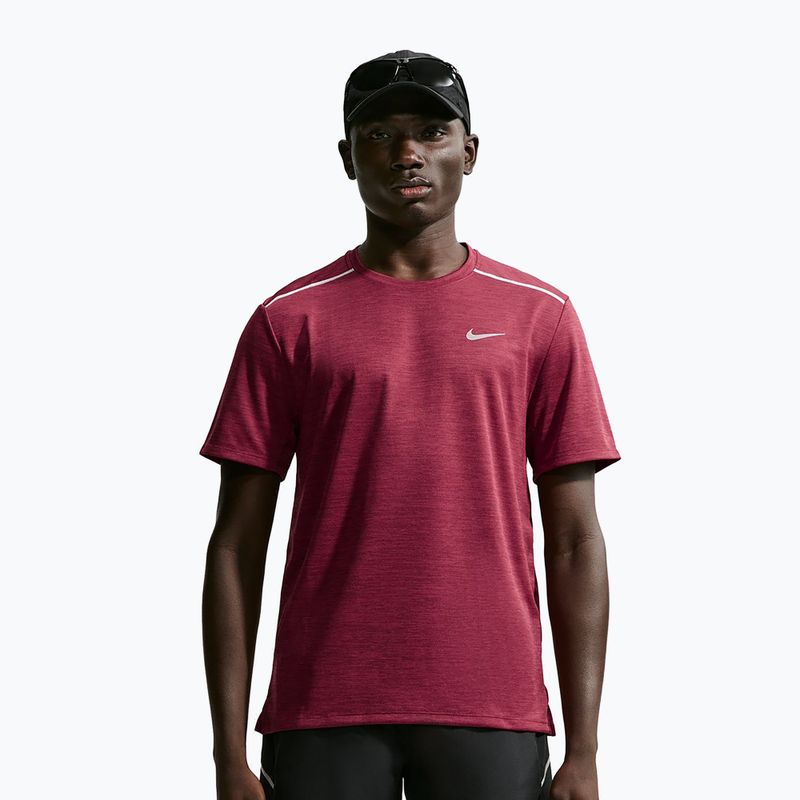 Pánske bežecké tričko Nike Miler Dri-Fit UV tough red/mystic dates