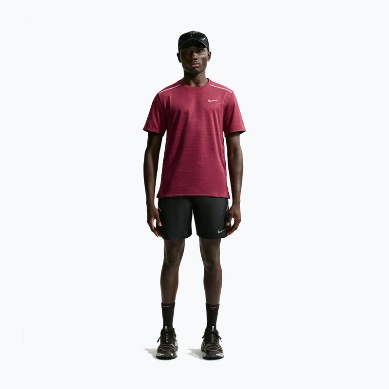 Pánske bežecké tričko Nike Miler Dri-Fit UV tough red/mystic dates 2