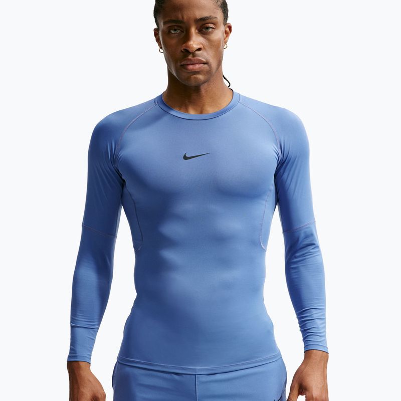 Pánske tréningové tričko longsleeve Nike Pro indigo storm/black