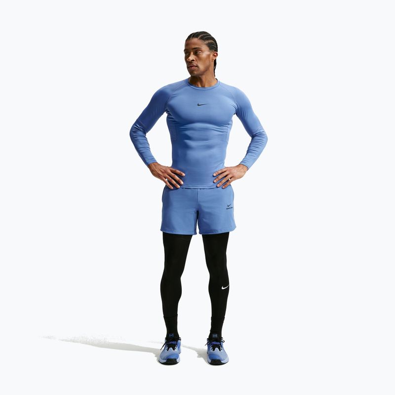 Pánske tréningové tričko longsleeve Nike Pro indigo storm/black 2