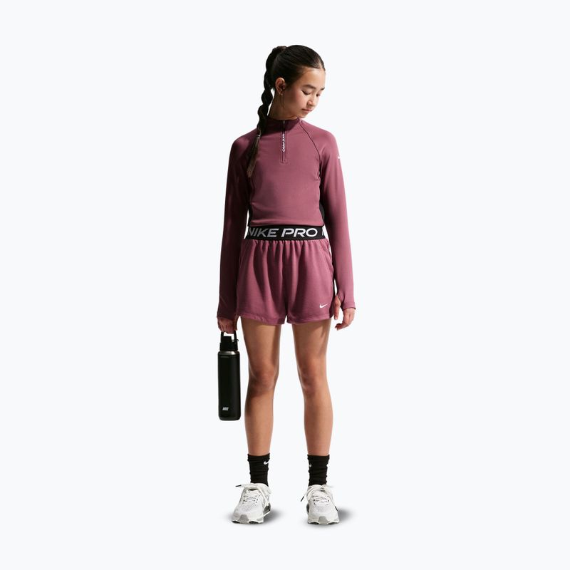Detské šortky Nike Pro Fleece pink smoke/pink smoke/black/white 2