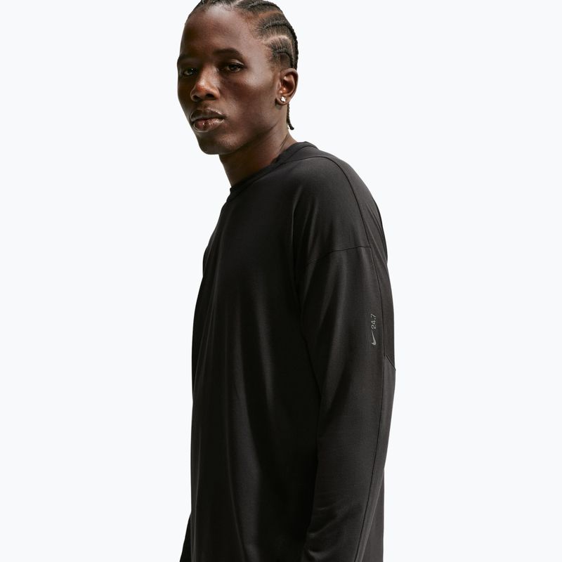 Pánske tričko longsleeve Nike 24.7 ImpossiblySoft Light black/black/dark smoke grey 3