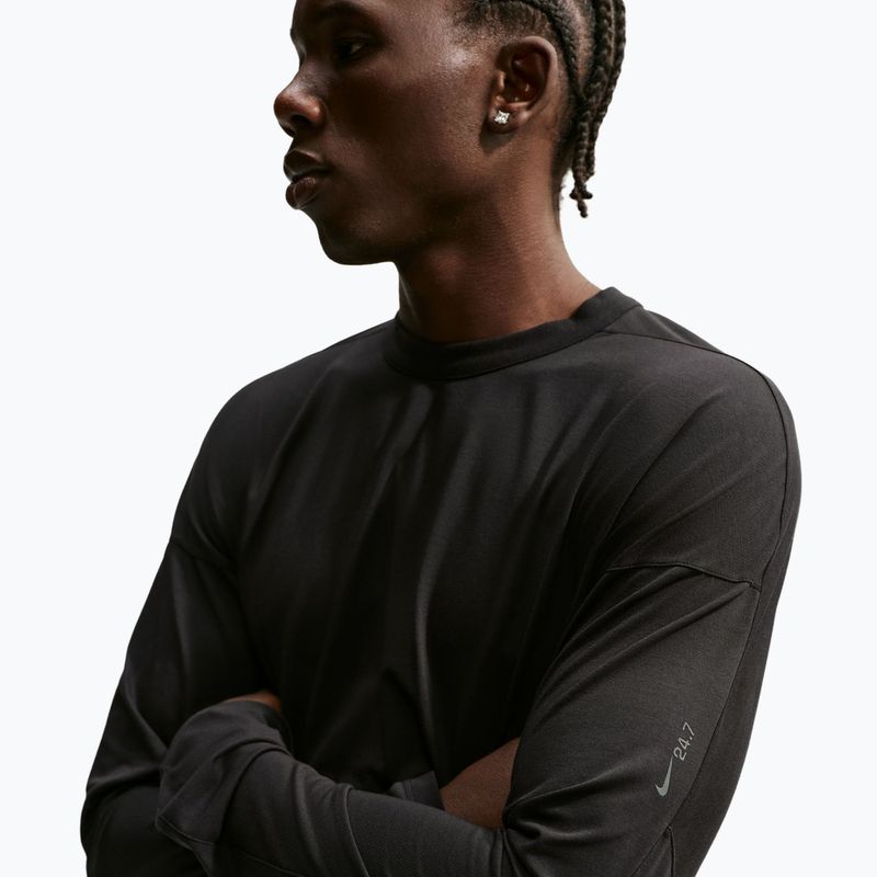 Pánske tričko longsleeve Nike 24.7 ImpossiblySoft Light black/black/dark smoke grey 4