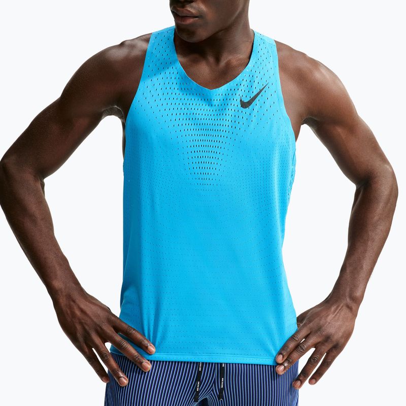 Pánske bežecké tričko Nike AeroSwift light current blue/black 4