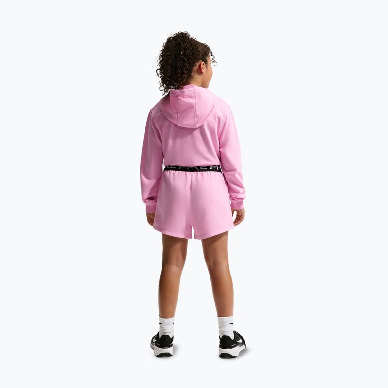Detské šortky Nike Pro Fleece pink rise/pink rise/black/white 3