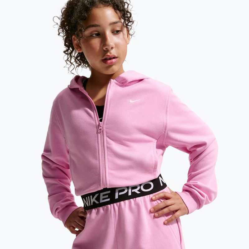 Detské šortky Nike Pro Fleece pink rise/pink rise/black/white 4