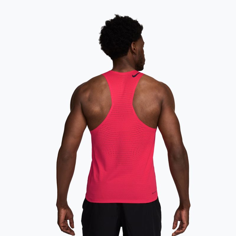 Pánske bežecké tričko Nike AeroSwift fusion red/black 2