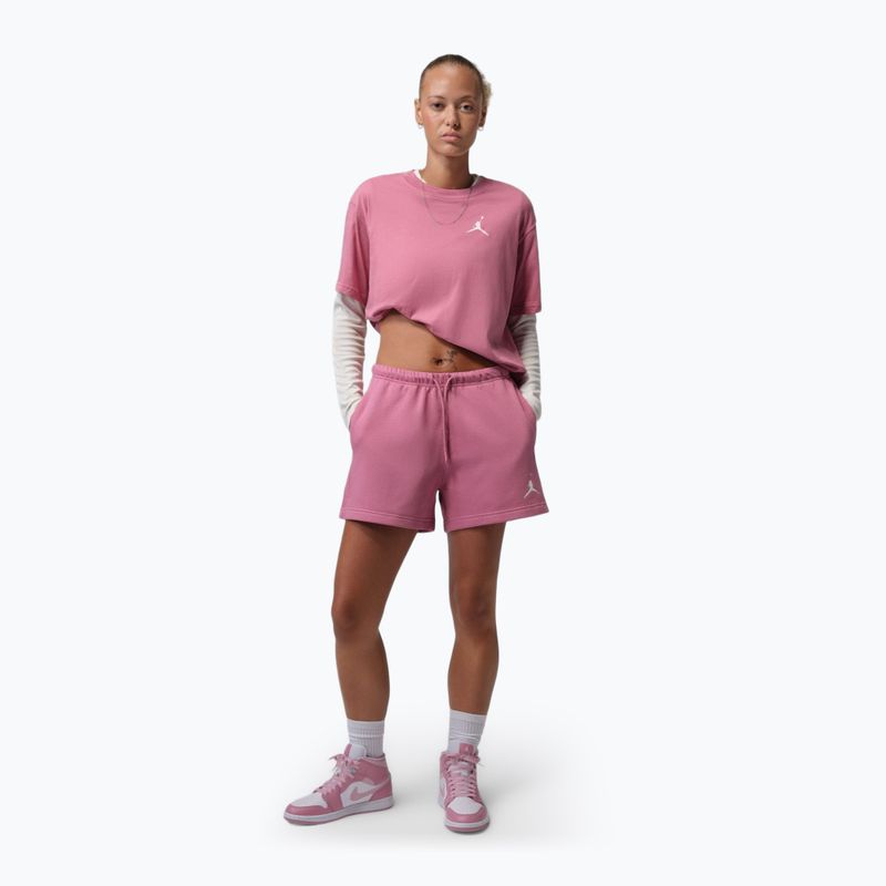 Dámske šortky Jordan Fleece desert berry/white 2