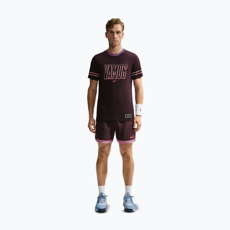 Pánske tričko Nike Court Dri-FIT Cotton burgundy ash 2