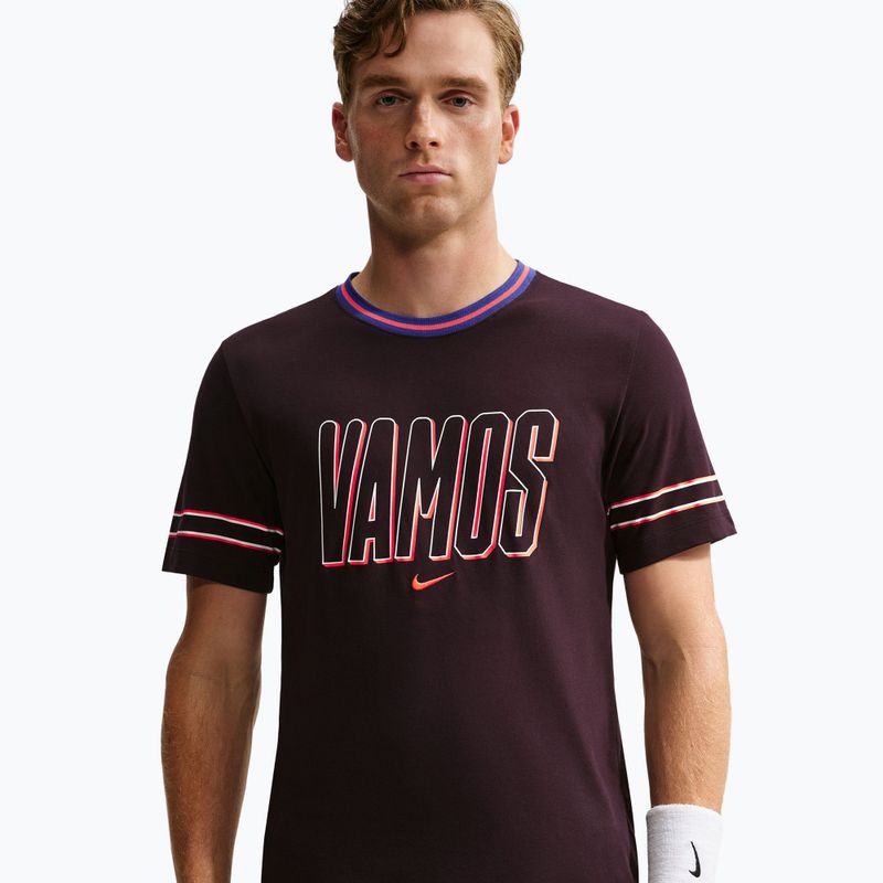 Pánske tričko Nike Court Dri-FIT Cotton burgundy ash 4