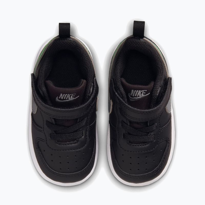 Detské topánky Nike Court Borough Low black/smoke grey/white/illusion green 4