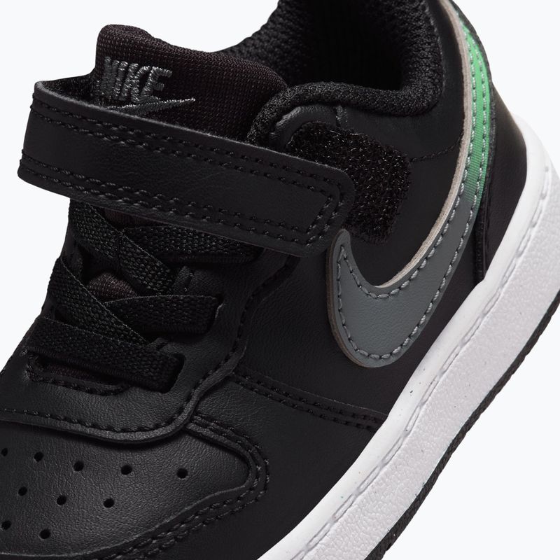 Detské topánky Nike Court Borough Low black/smoke grey/white/illusion green 5