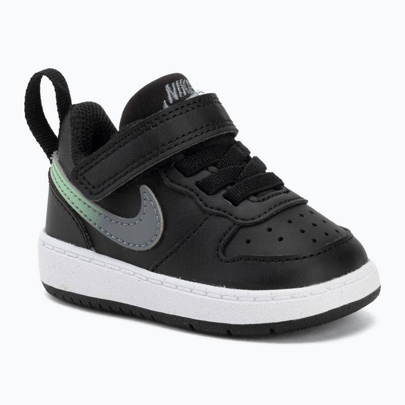 Detské topánky Nike Court Borough Low black/smoke grey/white/illusion green
