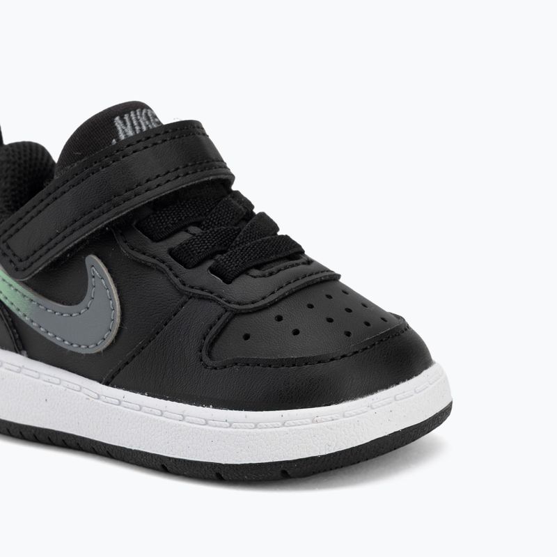 Detské topánky Nike Court Borough Low black/smoke grey/white/illusion green 7