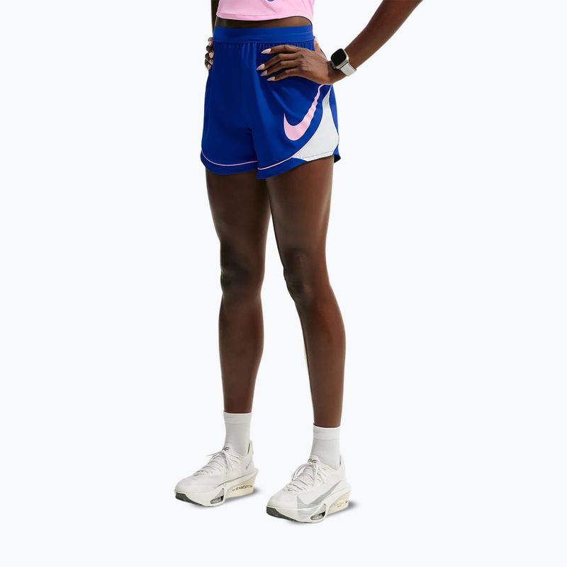 Dámske bežecké šortky Nike Tempo Dri-Fit Unlined old royal/football grey/pink rise
