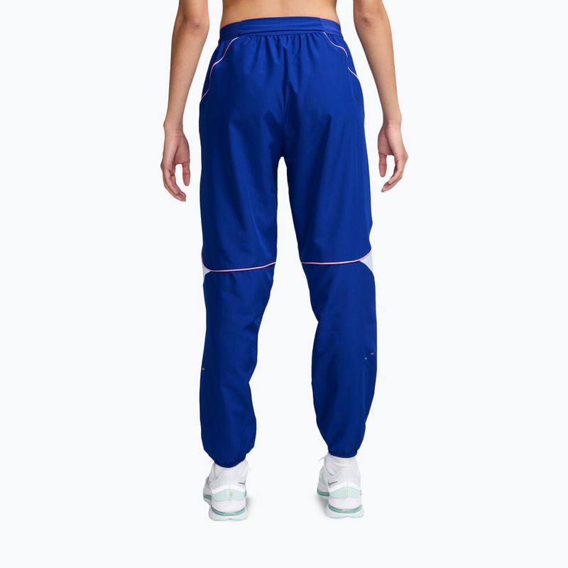 Dámske nohavice Nike Swoosh Dri-Fit stará kráľovská/modrá futbalová/ružová vzostup 2