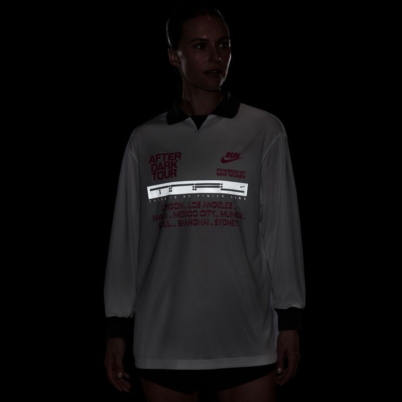 Dámske bežecké tričko longsleeve Nike After Dark Tour white/anthracite 4