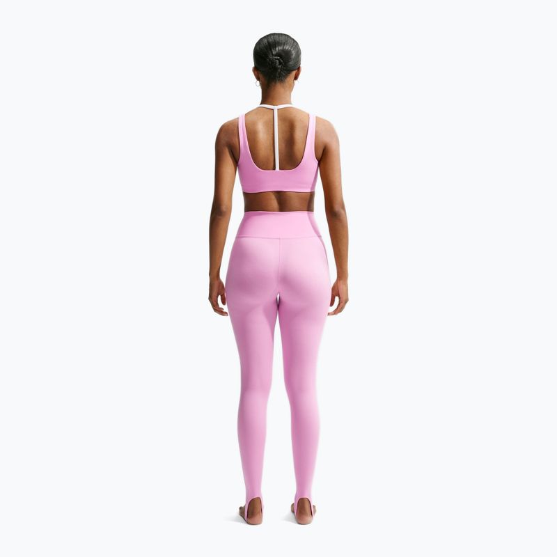 Dámske tréningové legíny Nike One pink rise/white 3