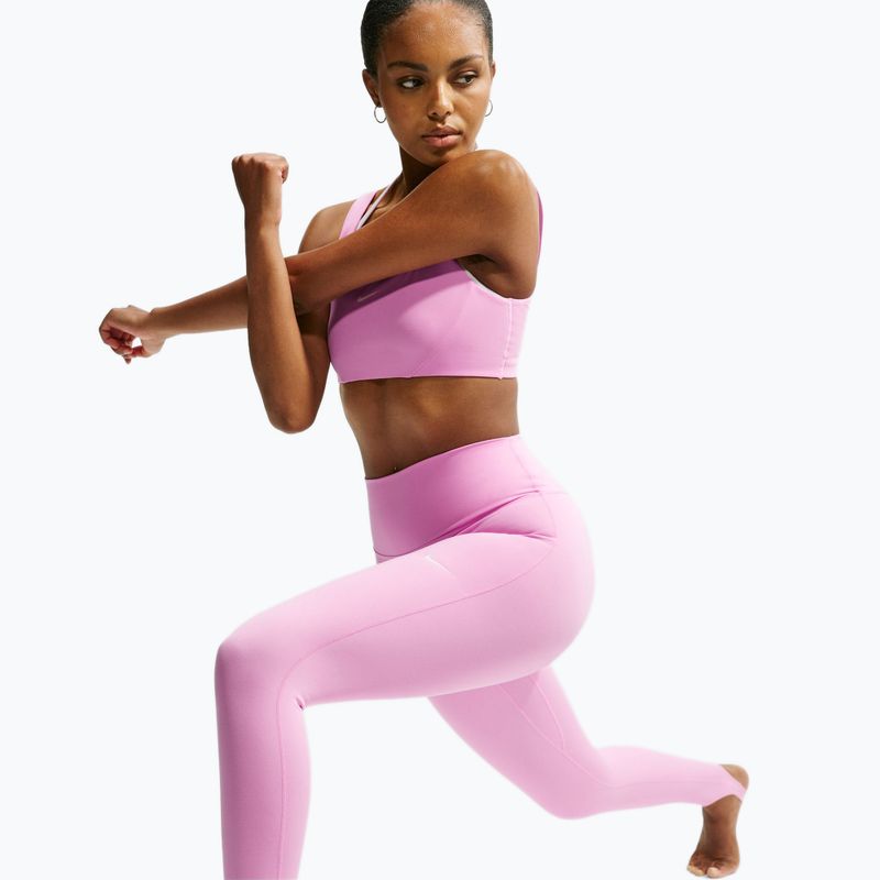Dámske tréningové legíny Nike One pink rise/white 8