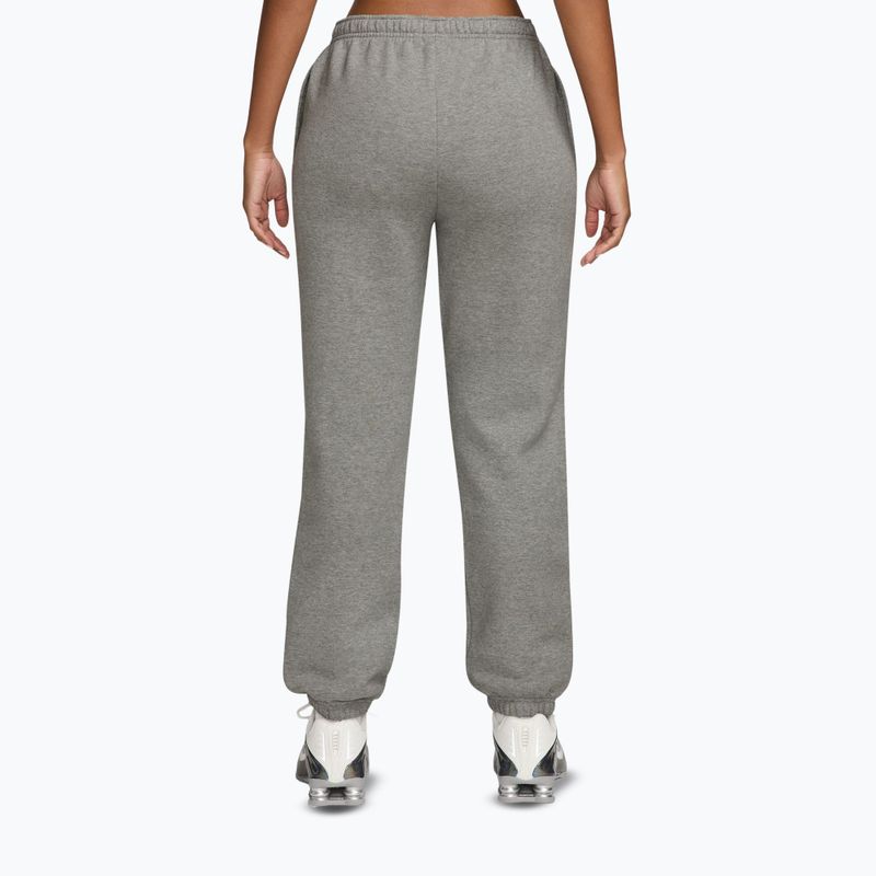 Dámske nohavice Nike Studio Fleece dark grey heather/sail 2