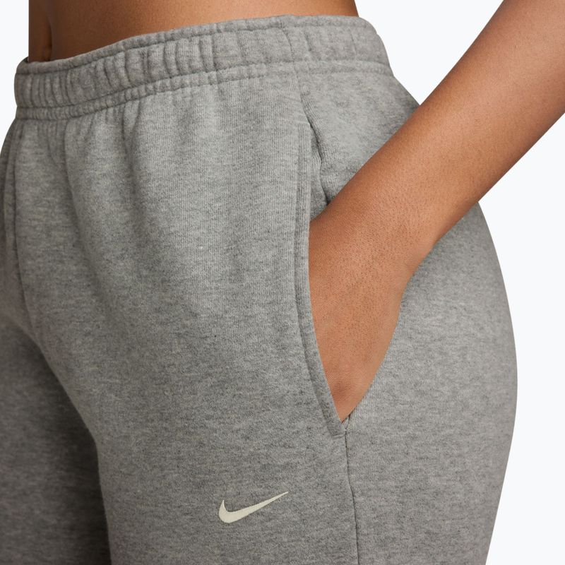 Dámske nohavice Nike Studio Fleece dark grey heather/sail 3