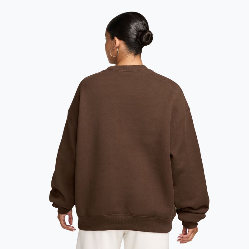 Dámska mikina Nike Studio Fleece Medium Weight cacao wow/sail 2