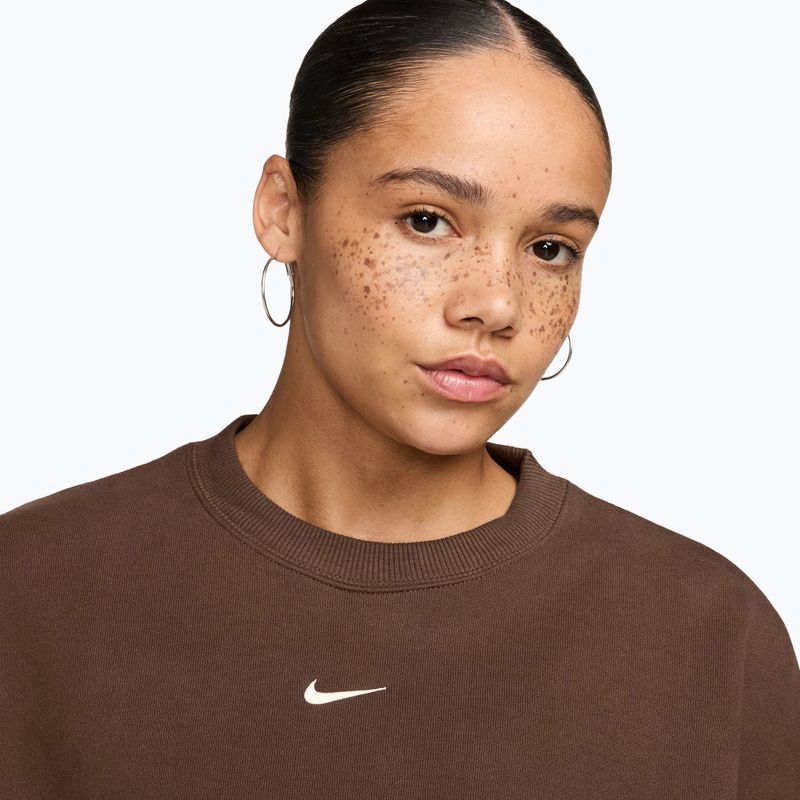 Dámska mikina Nike Studio Fleece Medium Weight cacao wow/sail 3