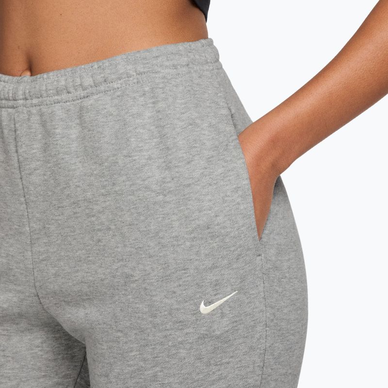 Dámske nohavice Nike Studio Fleece dark grey heather/Sail 3