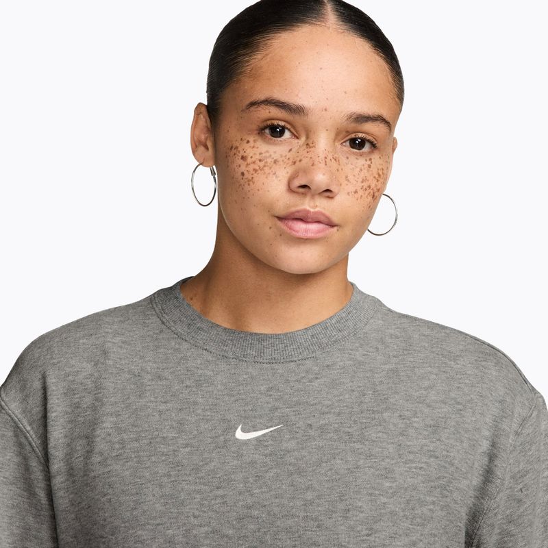 Dámska mikina Nike Studio Fleece Lightweight dark grey heather/sail 3