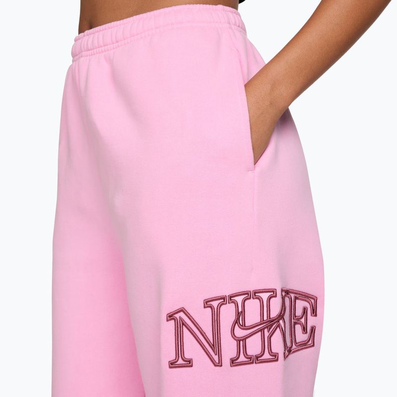 Dámske nohavice Nike Studio Fleece pink rise/pink smoke 3