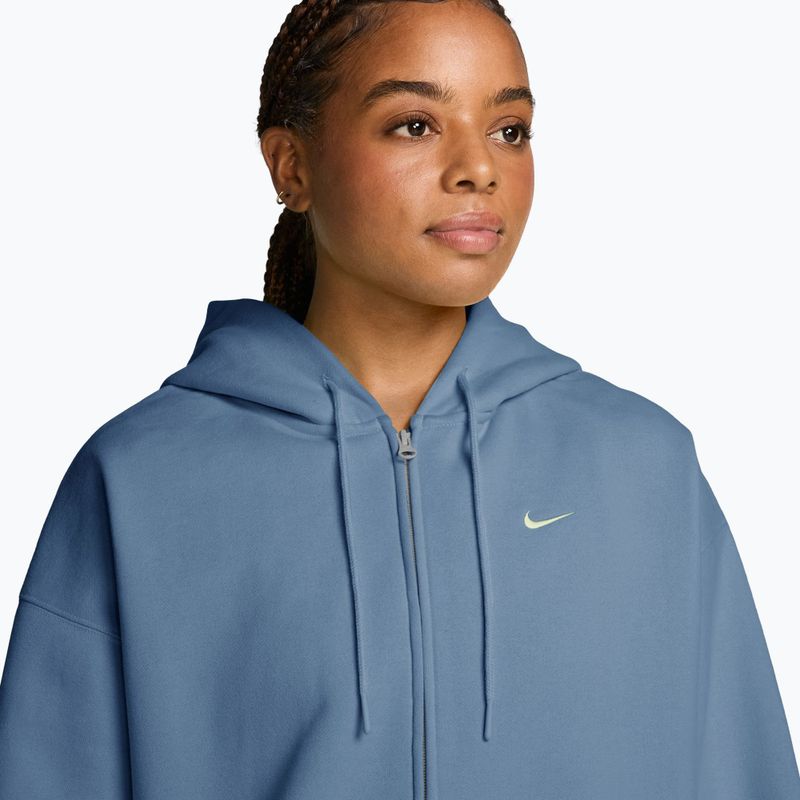 Dámska mikina Nike Studio Fleece Medium Weight Oversized Full Zip work blue/sail 3
