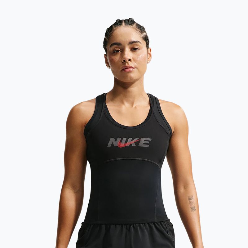 Dámske tréningové tričko Nike One black/black/university red/white