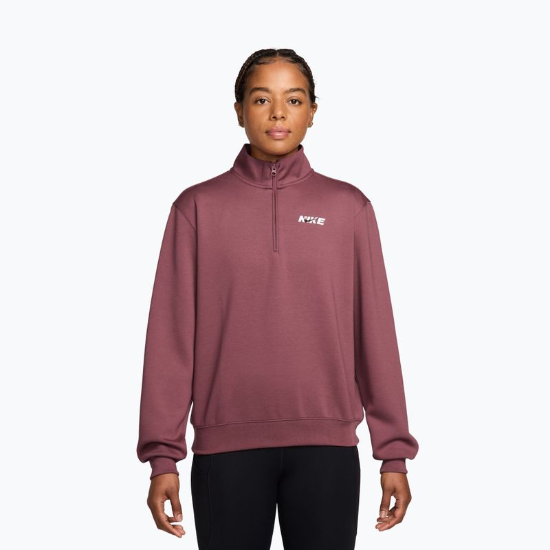 Dámska tréningová mikina Nike Studio Fleece Sport pink smoke/mystic dates/white