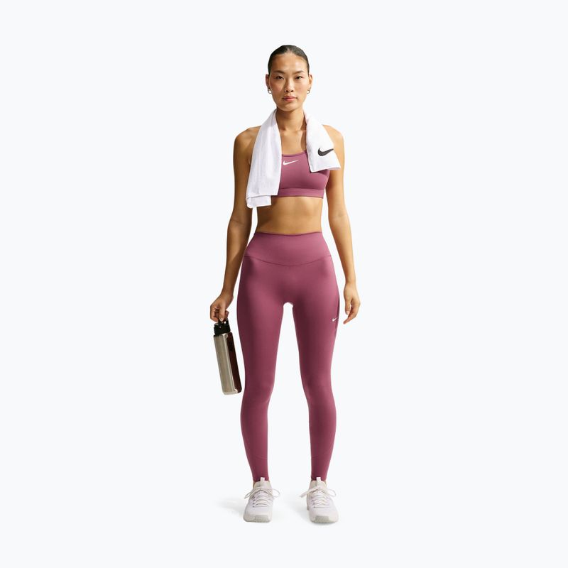 Dámske legíny Nike One pink smoke/pink smoke/pink rise/white 2