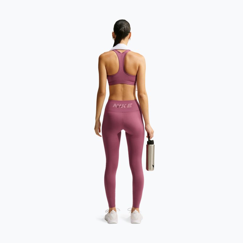 Dámske legíny Nike One pink smoke/pink smoke/pink rise/white 3