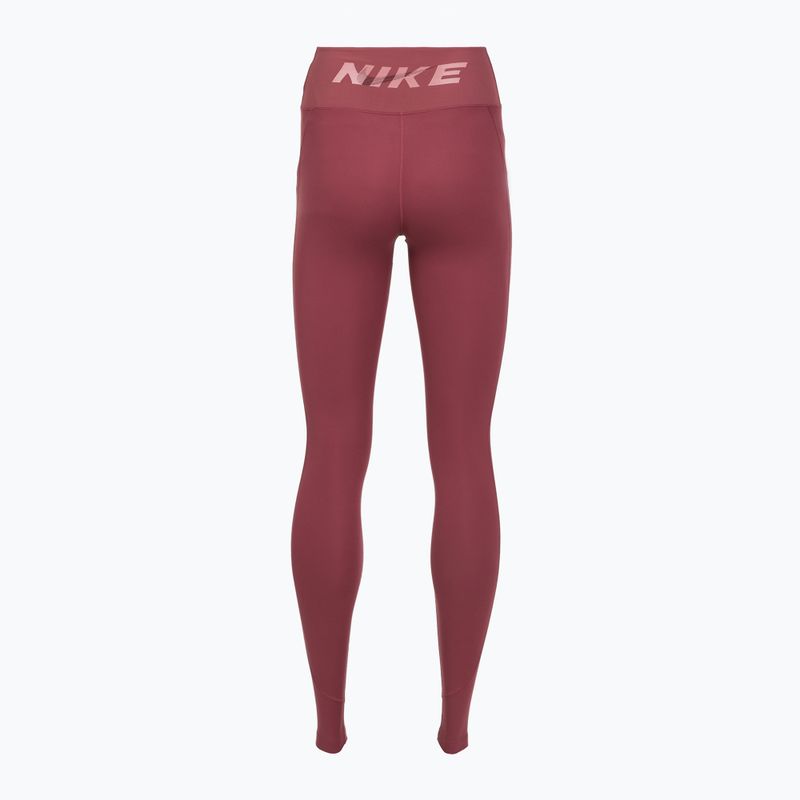 Dámske legíny Nike One pink smoke/pink smoke/pink rise/white 8