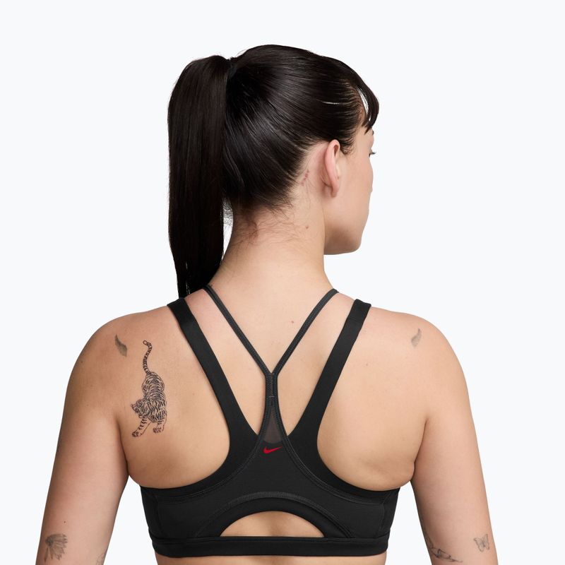 Fitness podprsenka Nike One black/smoke grey/university red 2