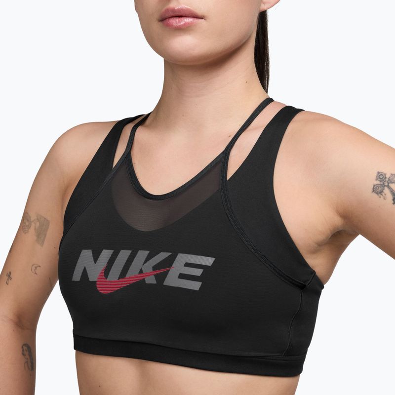 Fitness podprsenka Nike One black/smoke grey/university red 3