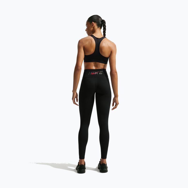 Dámske legíny Nike One black/black/university red/white 3