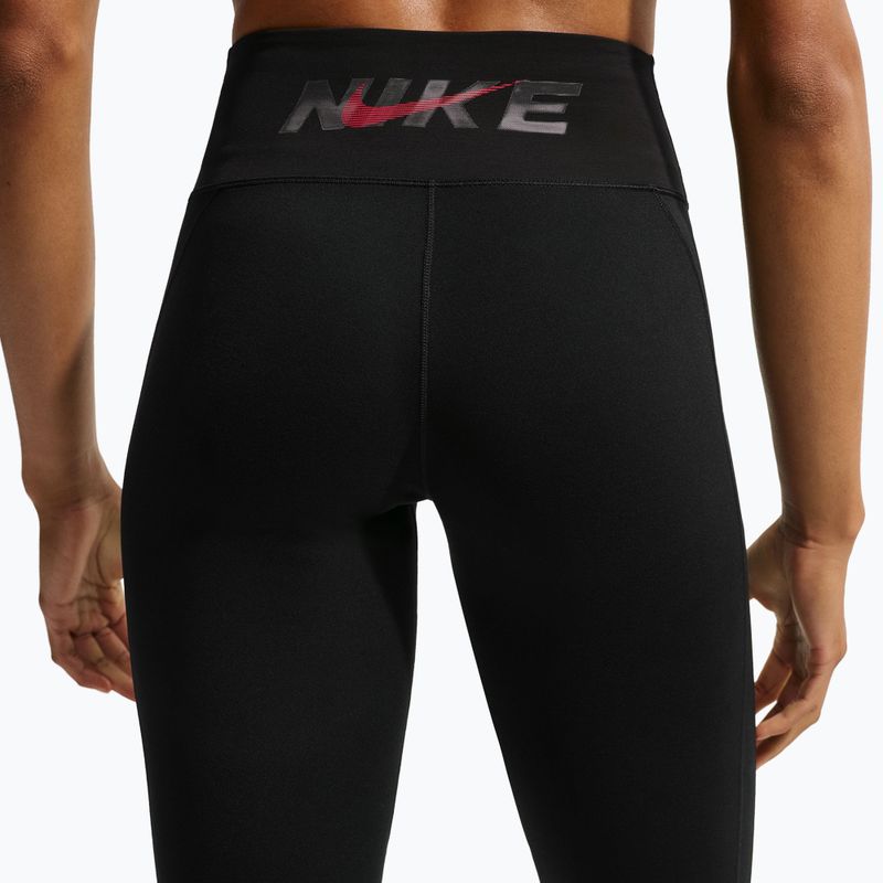 Dámske legíny Nike One black/black/university red/white 5