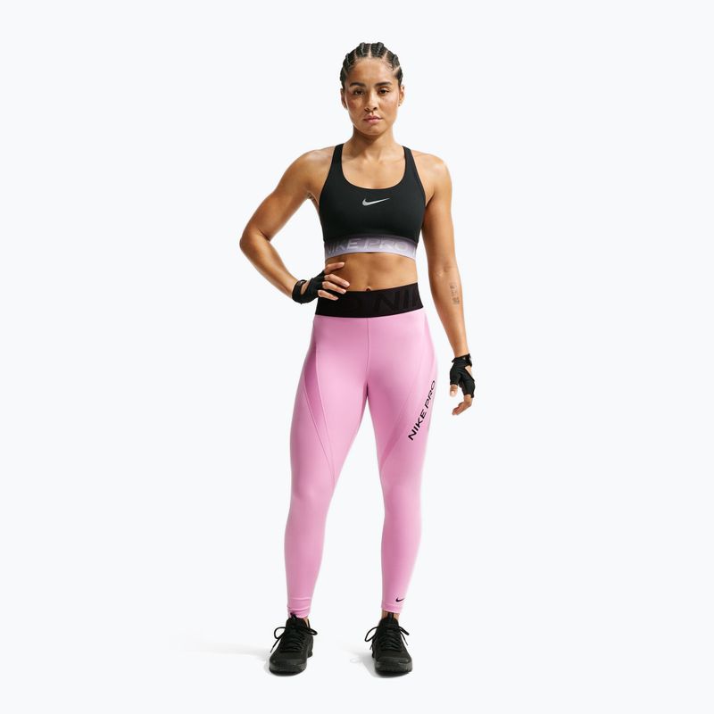 Dámske tréningové legíny Nike Pro Sculpt High-Waisted 7/8 pink rise/black/black 2