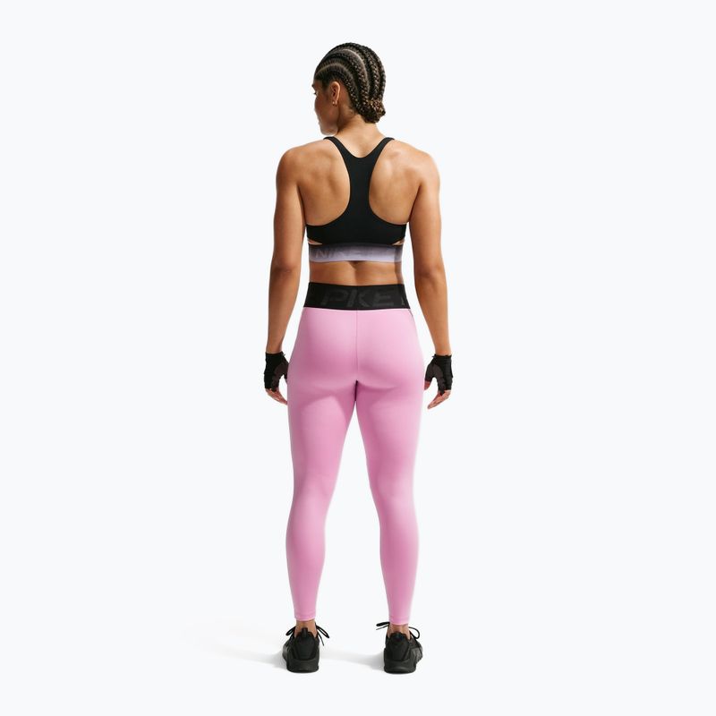 Dámske tréningové legíny Nike Pro Sculpt High-Waisted 7/8 pink rise/black/black 3