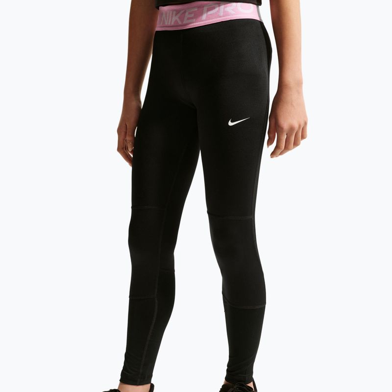 Detské legíny Nike Pro Dri-FIT black/pink rise/white